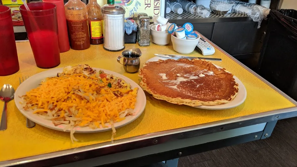 Western Omelette Hash Browns Single Pancake